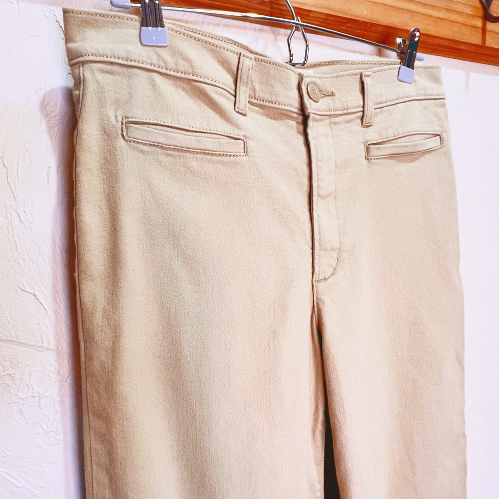 Levi's Ribcage Wide Leg Jeans Khaki Tan Women's 30 Cropped Ankle - Picture 5 of 10